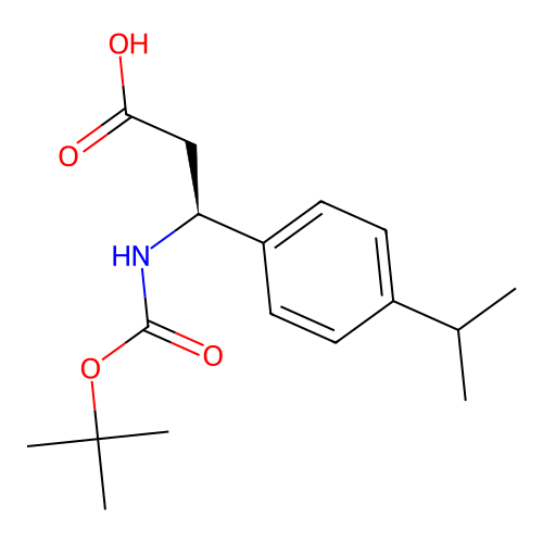 (3S)-3-{[(tert-butoxy)carbonyl]amino}-3-[4-(propan-2-yl)phenyl]propanoic acid structure