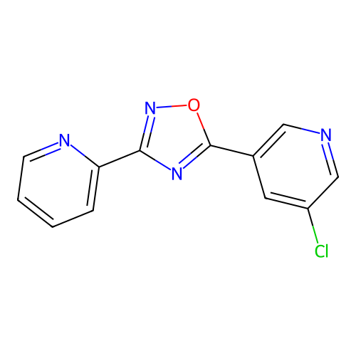 3-(Pyridin-2-yl)-5-(5-chloro-pyrid-3-yl)-1,2,4-oxadiazole structure