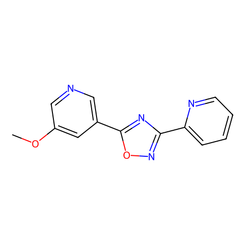 3-(2-Pyridyl)-5-(5-methoxypyrid-3-yl)-1,2,4-oxadiazole structure