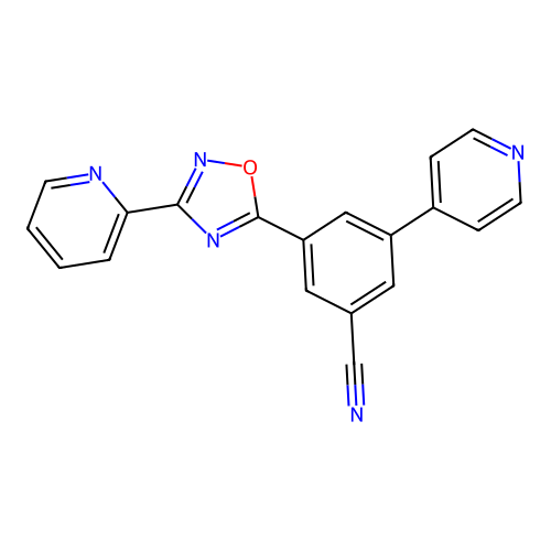 3-(2-Pyridyl)-5-(3-cyano-5-(4-pyridyl)phenyl)-1,2,4-oxadiazole structure