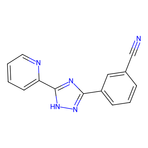 2-(Pyridin-2-yl)-5-(3-cyanophenyl)-1,3,4-triazole structure