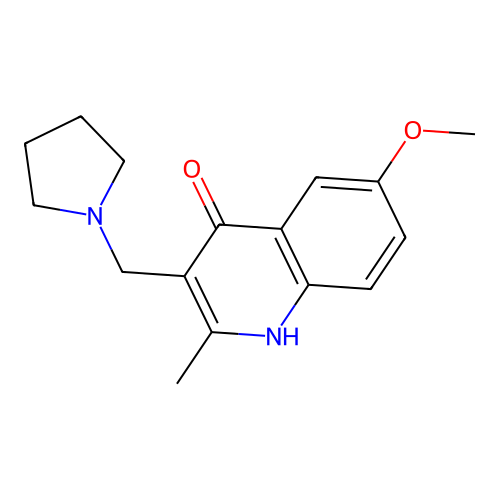 6-Methoxy-2-methyl-3-(pyrrolidinylmethyl)quinolin-4-ol structure