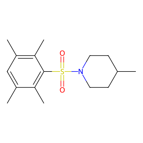 4-Methyl-1-[(2,3,5,6-tetramethylphenyl)sulfonyl]piperidine structure