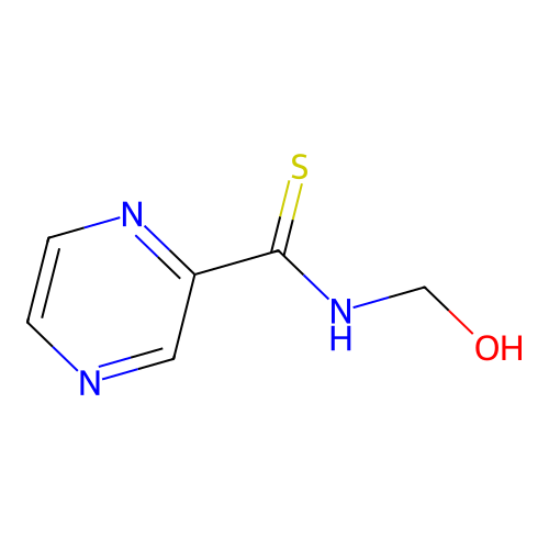 N-(hydroxymethyl)pyrazine-2-carbothioamide structure