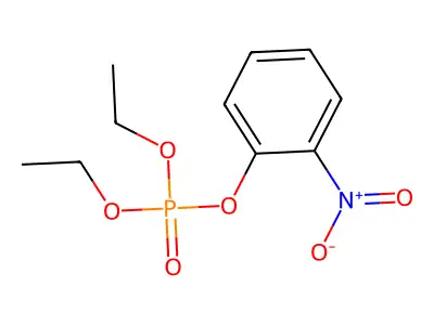 Phosphoric acid, diethyl 2-nitrophenyl ester structure