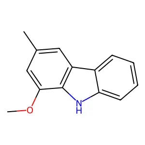 1-methoxy-3-methyl-9H-carbazole structure