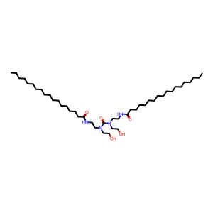 Octadecanamide, N,N'-[carbonylbis[(2-hydroxyethyl)imino]-2,1-ethanediyl]bis- structure