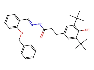 N'-{[2-(Benzyloxy)phenyl]methylidene}-3-(3,5-di-tert-butyl-4-hydroxyphenyl)propanehydrazide structure