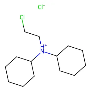 Cyclohexanamine, N-(2-chloroethyl)-N-cyclohexyl-, hydrochloride (1:1) structure