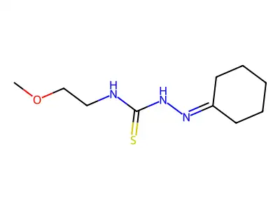 1-(Cyclohexylideneamino)-3-(2-methoxyethyl)thiourea structure