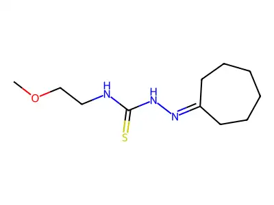 1-(Cycloheptylideneamino)-3-(2-methoxyethyl)thiourea structure