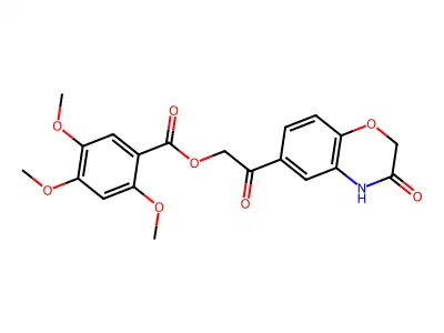 [2-oxo-2-(3-oxo-4H-1,4-benzoxazin-6-yl)ethyl] 2,4,5-trimethoxybenzoate structure