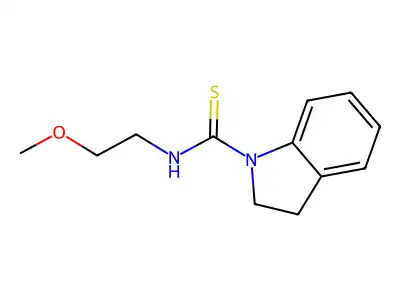 N-(2-methoxyethyl)-2,3-dihydroindole-1-carbothioamide structure