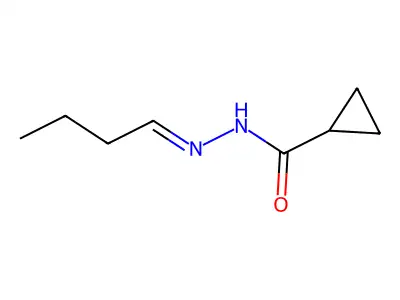 N-(butylideneamino)cyclopropanecarboxamide structure