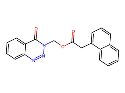 (4-oxobenzo[d][1,2,3]triazin-3(4H)-yl)methyl 2-(naphthalen-1-yl)acetate structure