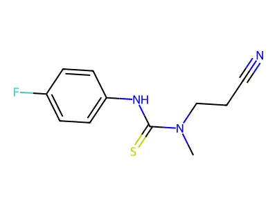 N-(2-cyanoethyl)-N'-(4-fluorophenyl)-N-methylthiourea structure