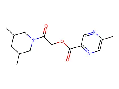 [2-(3,5-Dimethylpiperidin-1-yl)-2-oxoethyl] 5-methylpyrazine-2-carboxylate structure