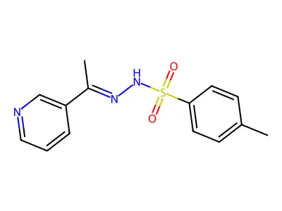 4-methyl-N-[1-(3-pyridyl)ethylideneamino]benzenesulfonamide structure