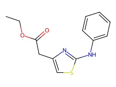 Ethyl 2-[2-(phenylamino)-1,3-thiazol-4-yl]acetate structure