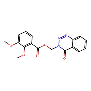 (4-Oxo-1,2,3-benzotriazin-3-yl)methyl 2,3-dimethoxybenzoate structure