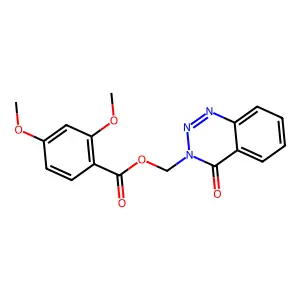 (4-oxobenzo[d][1,2,3]triazin-3(4H)-yl)methyl 2,4-dimethoxybenzoate structure