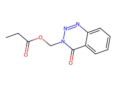 (4-Oxo-1,2,3-benzotriazin-3-yl)methyl propanoate structure