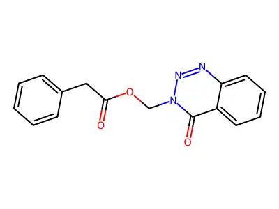 (4-Oxo-1,2,3-benzotriazin-3-yl)methyl 2-phenylacetate structure
