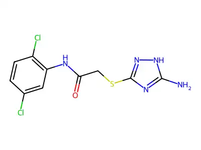 2-[(5-amino-1H-1,2,4-triazol-3-yl)sulfanyl]-N-(2,5-dichlorophenyl)acetamide structure