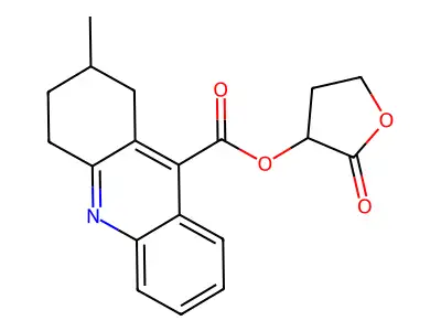 2-Oxooxolan-3-yl 2-methyl-1,2,3,4-tetrahydroacridine-9-carboxylate structure