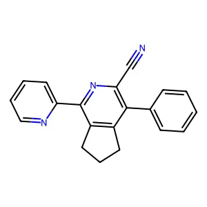 4-phenyl-1-(2-pyridinyl)-6,7-dihydro-5H-cyclopenta[c]pyridine-3-carbonitrile structure