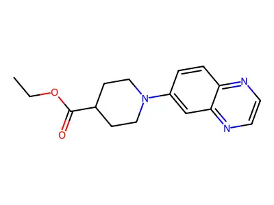 Ethyl 1-(quinoxalin-6-yl)piperidine-4-carboxylate structure