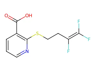 2-[(3,4,4-Trifluoro-3-butenyl)sulfanyl]nicotinic acid structure