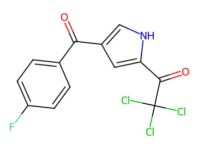 2,2,2-Trichloro-1-[4-(4-fluorobenzoyl)-1H-pyrrol-2-yl]-1-ethanone structure