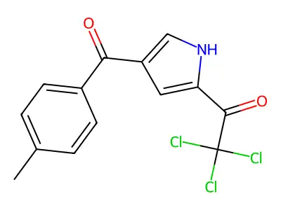 2,2,2-trichloro-1-[4-(4-methylbenzoyl)-1H-pyrrol-2-yl]-1-ethanone structure