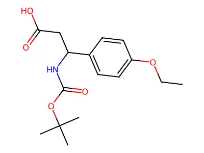 3-[(Tert-butoxycarbonyl)amino]-3-(4-ethoxyphenyl)propanoic acid structure