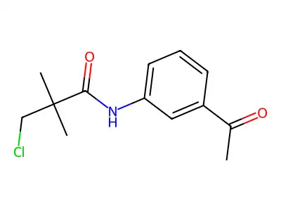 N-(3-acetylphenyl)-3-chloro-2,2-dimethylpropanamide structure