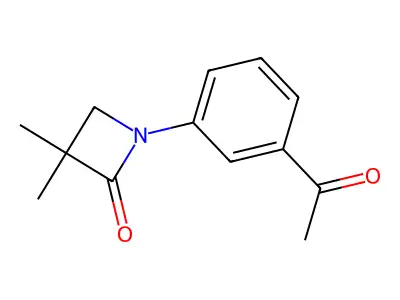 1-(3-Acetylphenyl)-3,3-dimethylazetidin-2-one structure