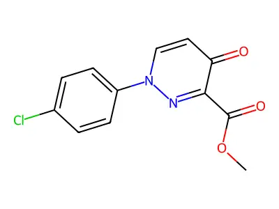 Methyl 1-(4-chlorophenyl)-4-oxo-1,4-dihydropyridazine-3-carboxylate structure
