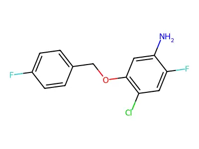 4-Chloro-2-fluoro-5-[(4-fluorobenzyl)oxy]aniline structure