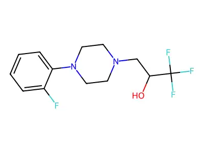 1,1,1-Trifluoro-3-[4-(2-fluorophenyl)piperazino]-2-propanol structure