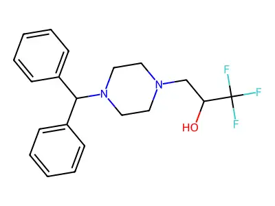 3-(4-Benzhydrylpiperazino)-1,1,1-trifluoro-2-propanol structure