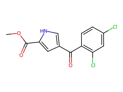 methyl 4-(2,4-dichlorobenzoyl)-1H-pyrrole-2-carboxylate structure