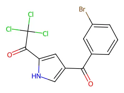 1-[4-(3-bromobenzoyl)-1H-pyrrol-2-yl]-2,2,2-trichloro-1-ethanone structure
