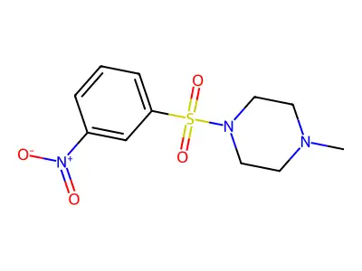 1-Methyl-4-[(3-nitrophenyl)sulfonyl]piperazine structure