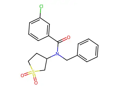 N-benzyl-3-chloro-N-(1,1-dioxidotetrahydrothiophen-3-yl)benzamide structure