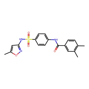3,4-dimethyl-N-{4-[(5-methyl-1,2-oxazol-3-yl)sulfamoyl]phenyl}benzamide structure