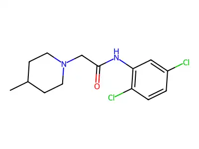 N-(2,5-dichlorophenyl)-2-(4-methyl-1-piperidinyl)acetamide structure