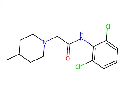 N-(2,6-dichlorophenyl)-2-(4-methyl-1-piperidinyl)acetamide structure