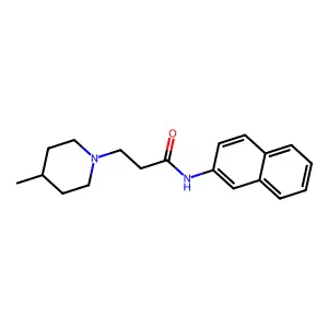 3-(4-methylpiperidin-1-yl)-N-(naphthalen-2-yl)propanamide structure