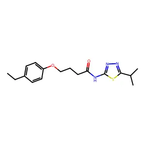 4-(4-ethylphenoxy)-N-(5-isopropyl-1,3,4-thiadiazol-2-yl)butanamide structure